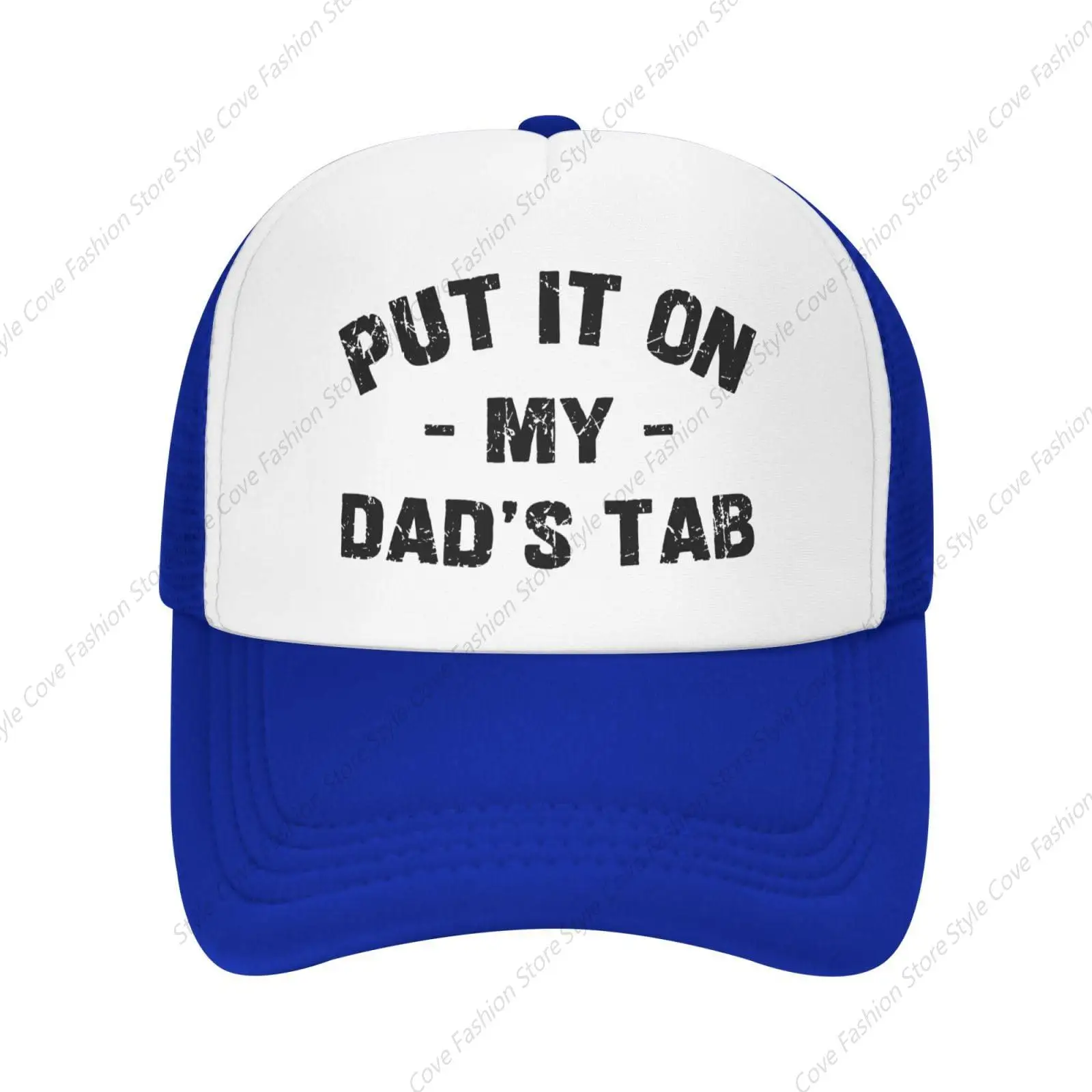 

Put It On My Dad's Tab Mesh Hat World Best Dad Ever Hat Men Women Trucker Hat Breathable Adult Outdoor Baseball Cap For Outdoor