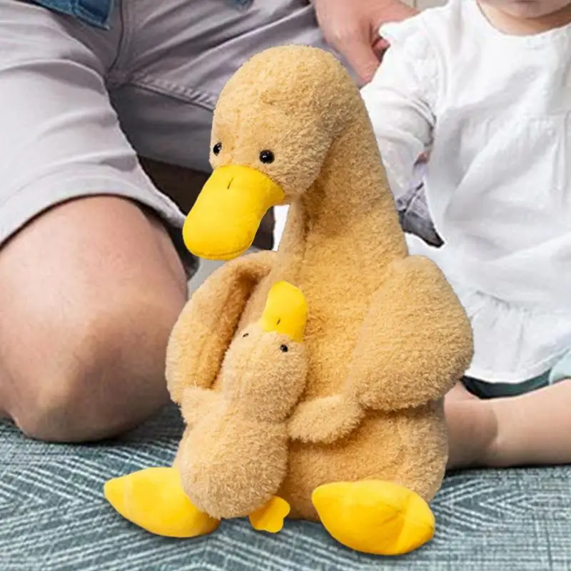 Stuffed Animal Duck Cartoon Duck Plushies Mother And Child Duck Soft Children Sleeping Comfort Doll For Boys Girls Children