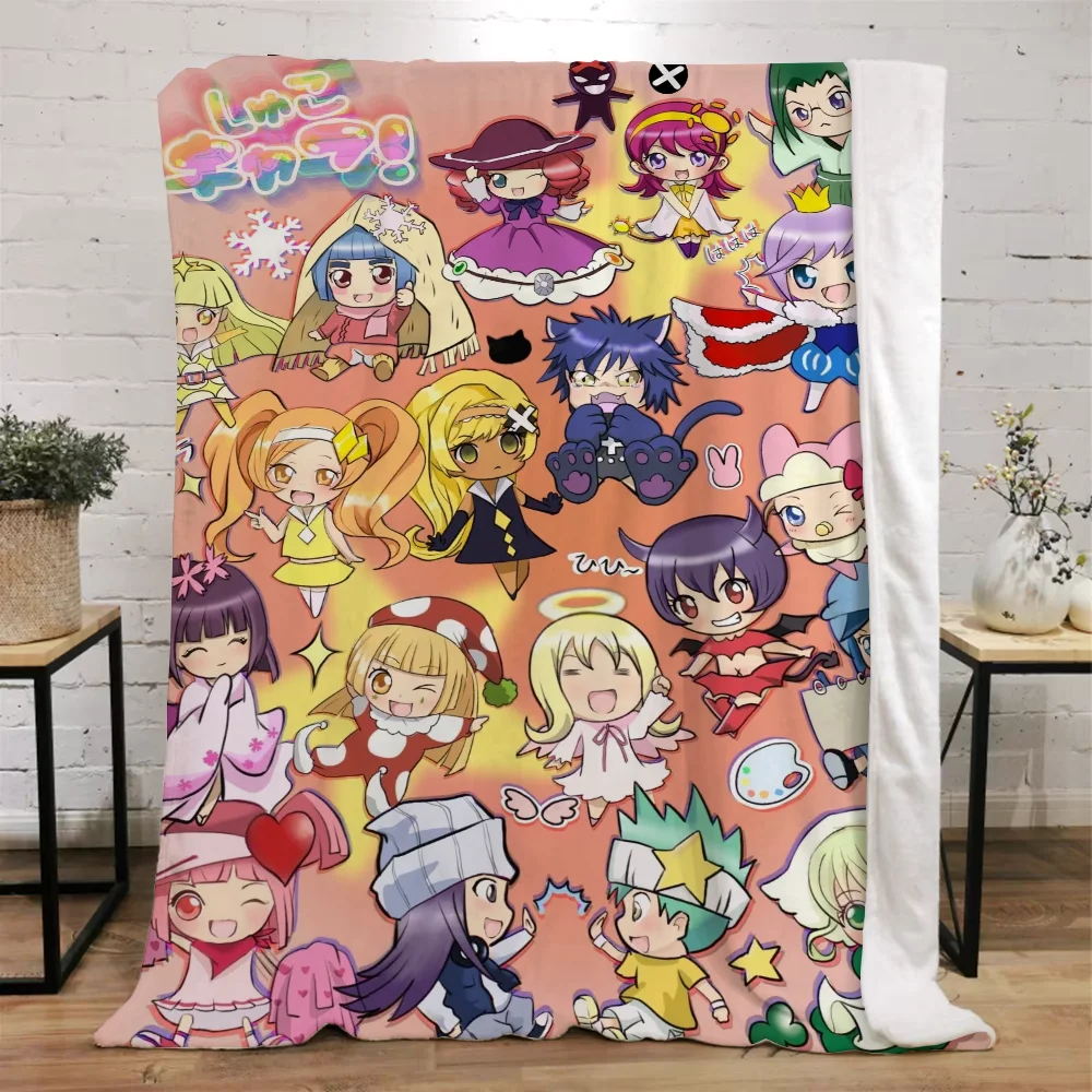 Shugo Chara Hood Blanket King Size Warm Blankets for Cold Luxury Bedding Knitted Plaid Home and Decoration Bed Throw Beach Towel