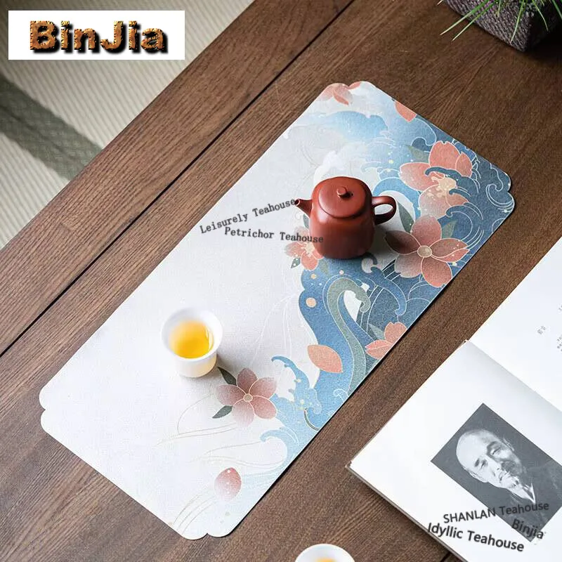 حصيرة رغوة جافة على الطراز الصيني ، منشفة شاي على الوجهين ، طاولة شاي منزلية ، خرقة احترافية ، متعددة الأغراض ، مشغولات تحديد الموقع #3