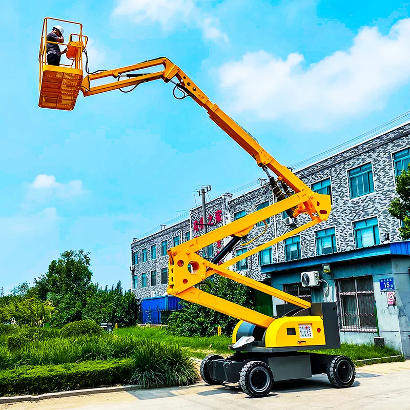 Self Propelled Articulated Boom Lift 16m High Capacity Diesel Manlift For Construction Material Handling Support