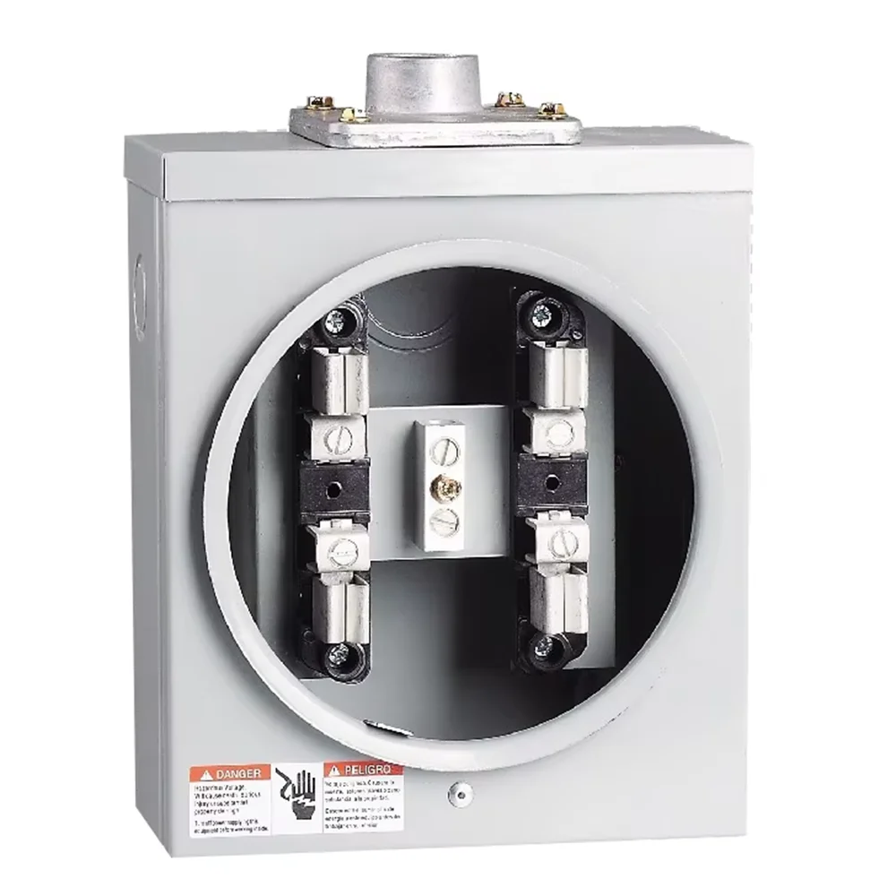 100A sqaure meter base  4jaws copper  1.2mm thickness  surface mounted  load center modularr enclosures 1-1/4 hub