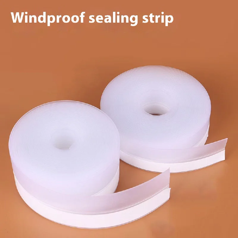 Self Adhesive Door And Window Sealing Strip 25mmx5m, 35mmx5m Door Bottom Windproof Paste Window Insulation Glass Door Sound Insu