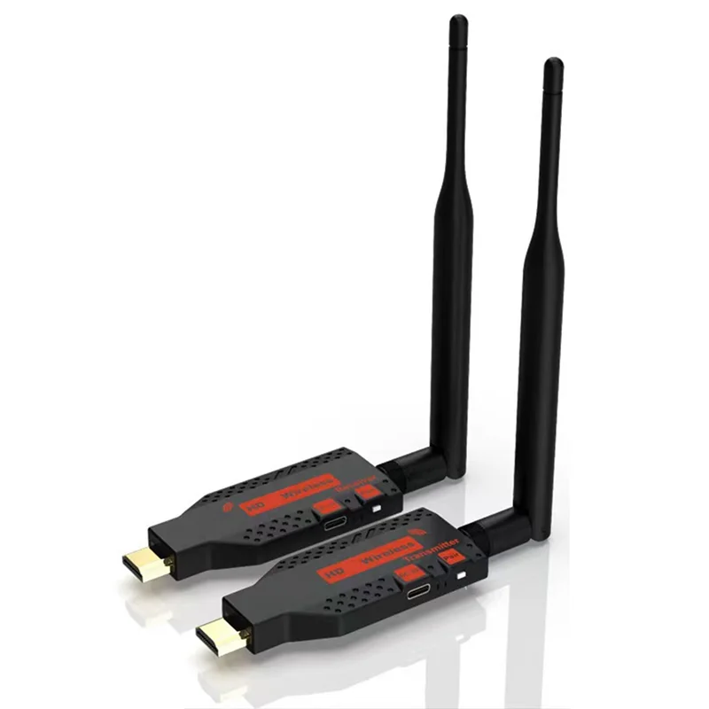 

ABUO-Video Transmitter Receiver 1080P 100M Wireless -Compatible 1 TX To 4 Splitter For Camera Laptop PC To TV Monitor