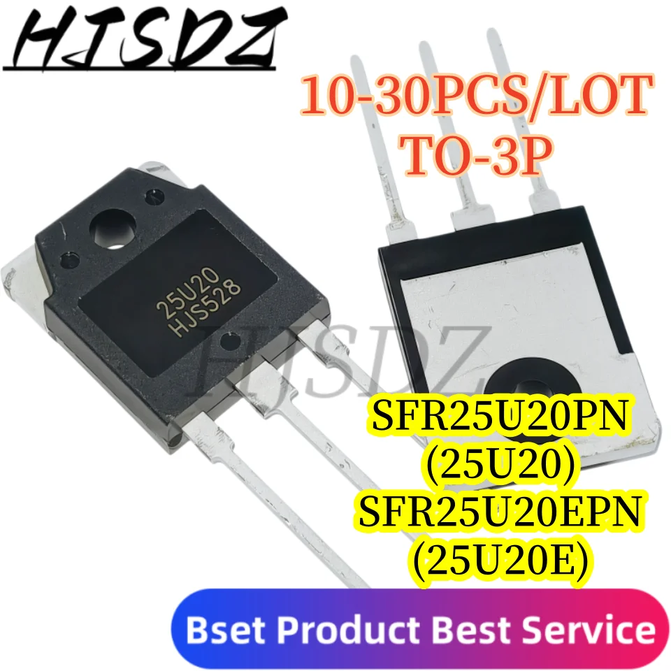 【10-30PCS/LOT】 SFR25U20PN 25U20 SFR25U20EPN 25U20E TO-3P Quick recovery diode inverter welder