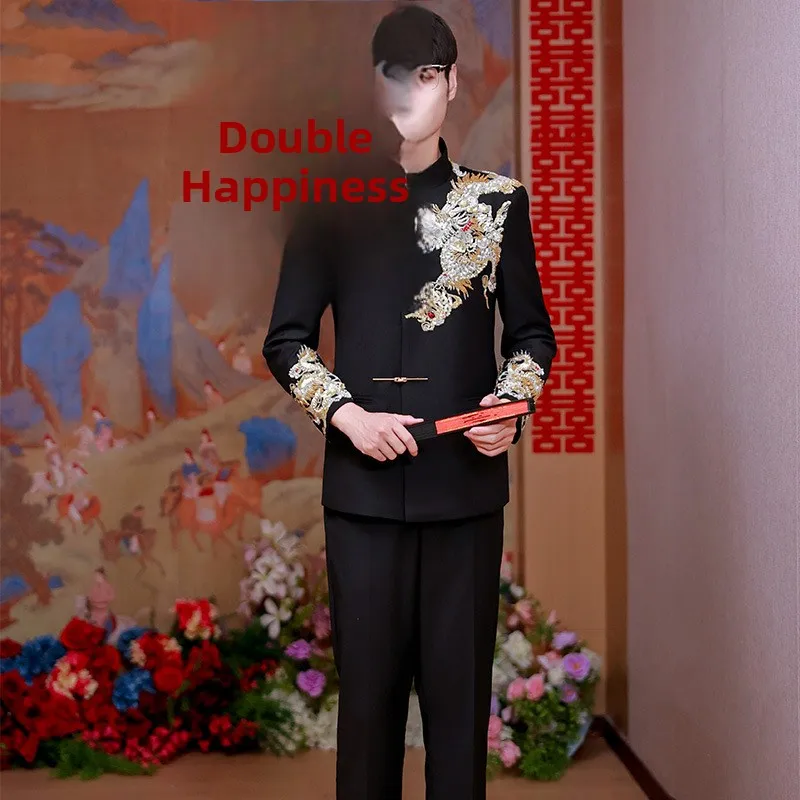 velvet black dress Black Velvet Gown with Crystal Embellishments Haute Couture M main image 0
