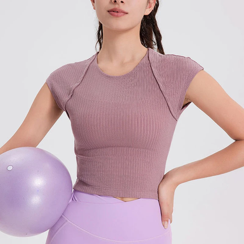 

Summer Outdoor Running Top Solid Color Sleeveless Fitness Yoga Shirt Breathable Quick Dry Gym Crop Top Female Sportswear