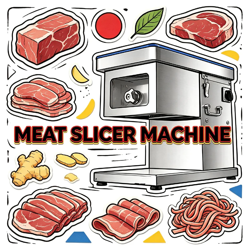 Electric Meat Cutter Machine Commercial Slicer Meat Automatic Sliced Meat Dicing Machine