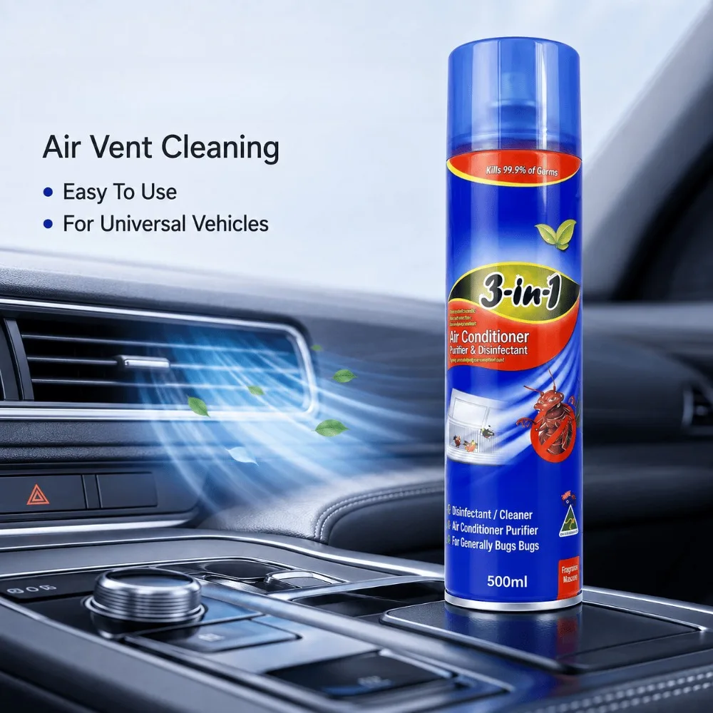 Car Air Conditioner Cleaner For Universal Vehicles AC Vent Evaporator Cleaning Agent Odor Remover Interior Auto Care Accessories