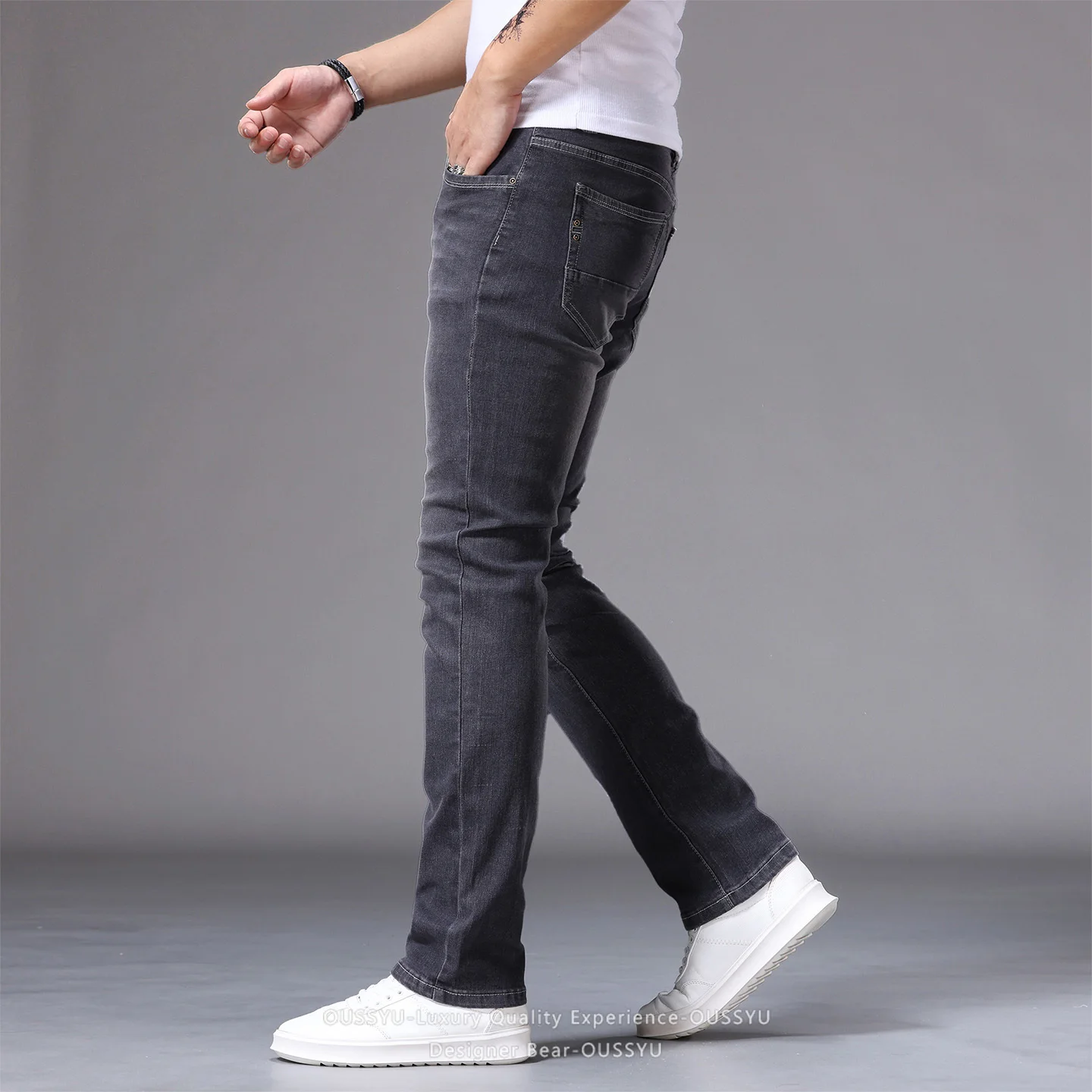 Men's Classic Stretch Skinny Colorful Jeans Slim Fit Denim Pants Tapered Multi-Color Casual Joggers Long Trousers Men Streetwear
