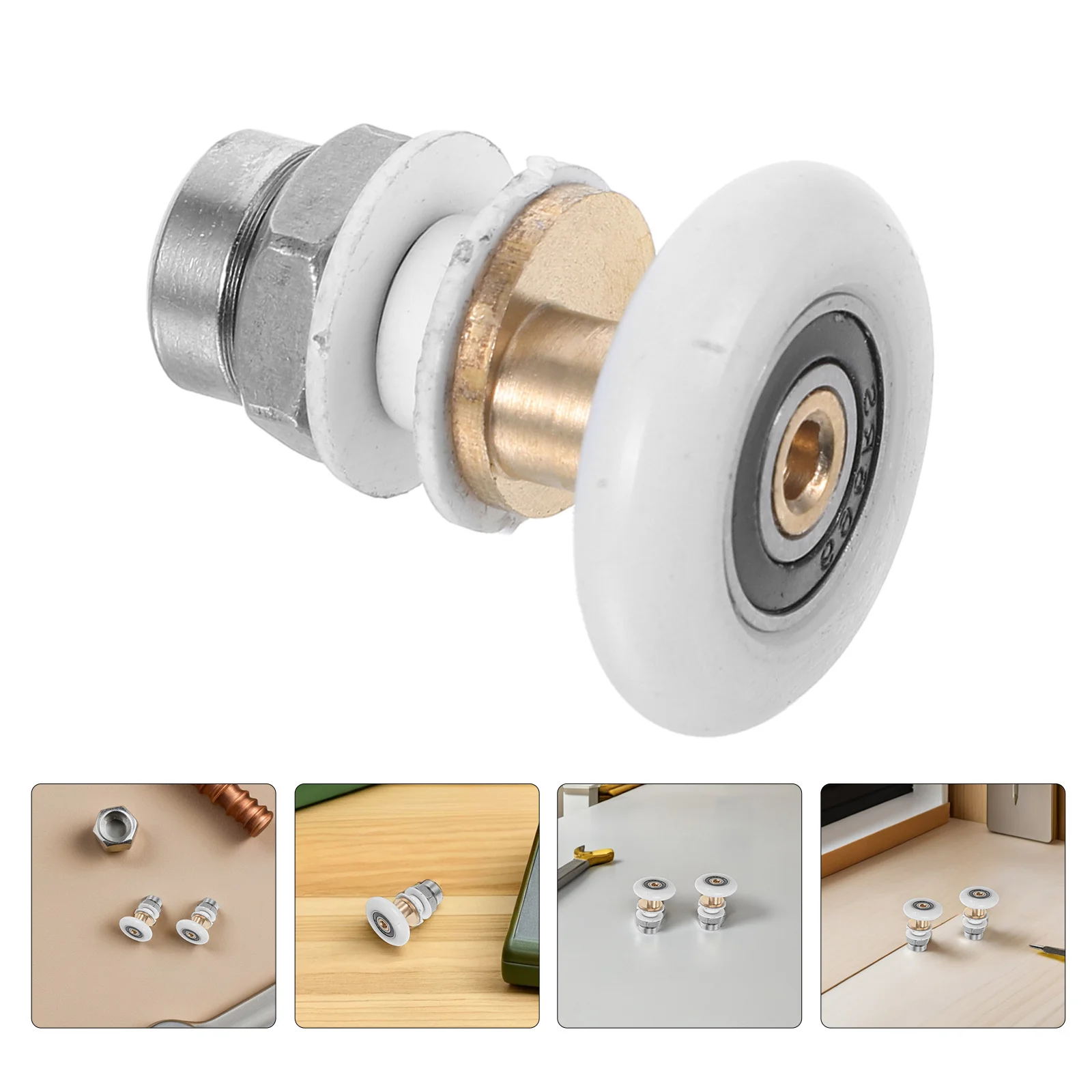 

8Pcs 25Mm Waterproof Nylon Shower Door Rollers Silent Smooth Operation Universal Compatibility Replacement Shower Door Runners