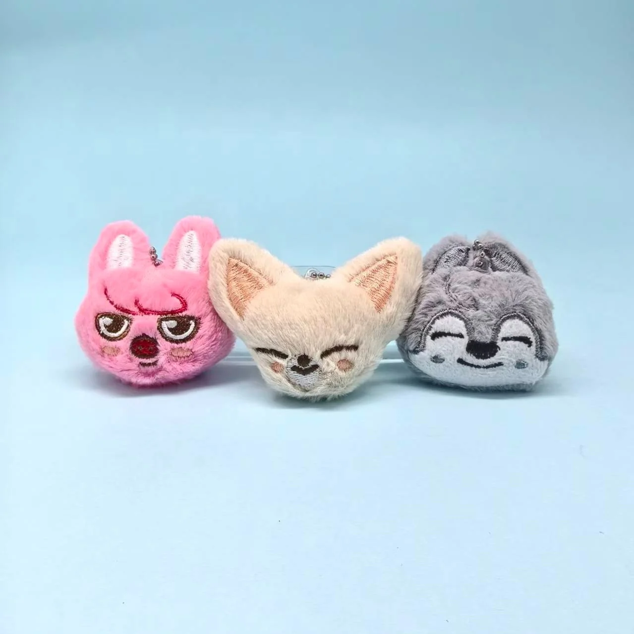 Afbeelding 5: 8 stuks schattige dierenontwerpen mini sleutelhanger pluche cartoon knuffeldier pop sleutelhanger KPOP fans cadeau schattige hanger verjaardagscadeaus