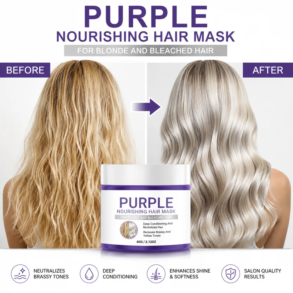 Deep Conditioner Mask - Masque capillaire violet pour cheveux blonds