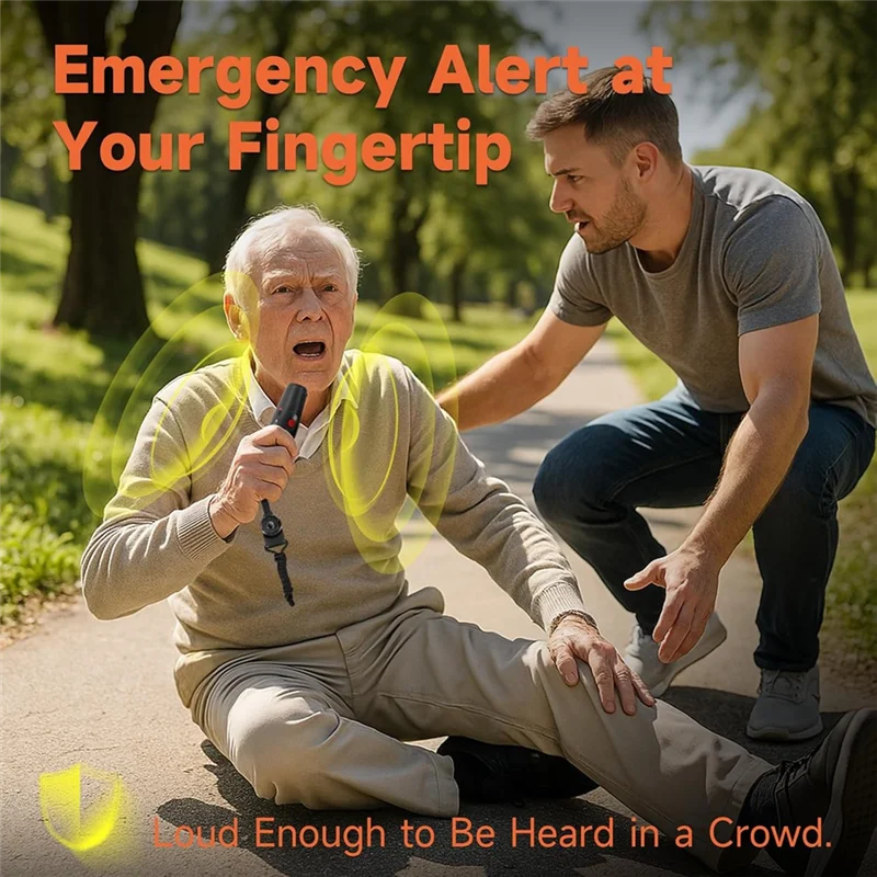 ABSQ-No-Blow Electronic Whistle 3-Pack Emergency Signal Device For Coaches, Referees, Teachers