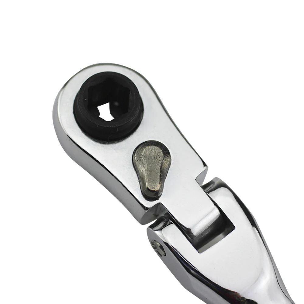 Mini 1/4 Inch Ratchet Wrench, 72-Tooth Reversible Chrome Vanadium Steel Ratchet Wrench with Socket & Bit Driver Dual Head