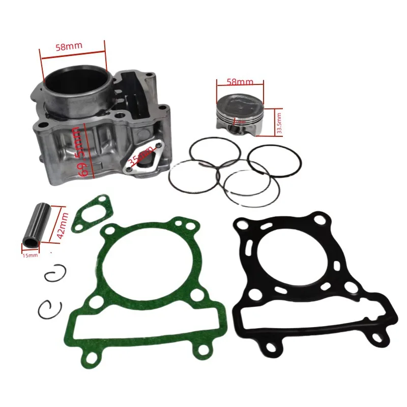 Motorcycle 58mm Cylinder Kit Motor for Yamaha Xenter150 SMAX155 XC155 HW151 SMAX FORCE155 LMAX150  Scooter Motoblock