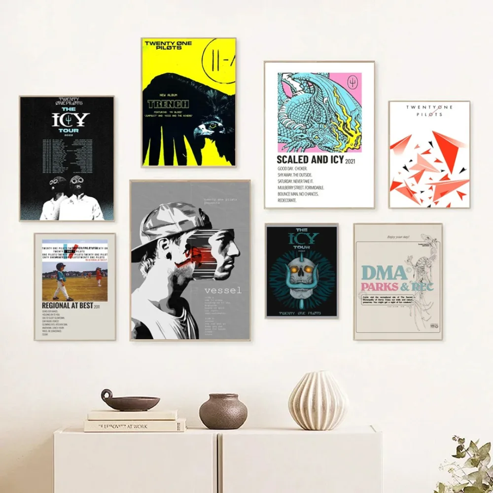 Twenty-One Pilot Classic Vintage Poster Eagle Picture Club Bar Wall Art Canvas Print Painting Nordic Living Room Home Decor