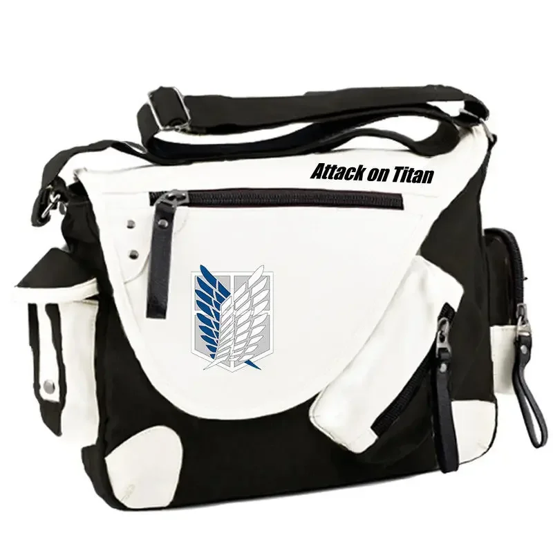 QQ8 Anime Peripheral Attack on Titan Crossbody Bag Secondary Dimension Single-Shoulder Bag Schoolbags for Boys and Girls5Lk￥