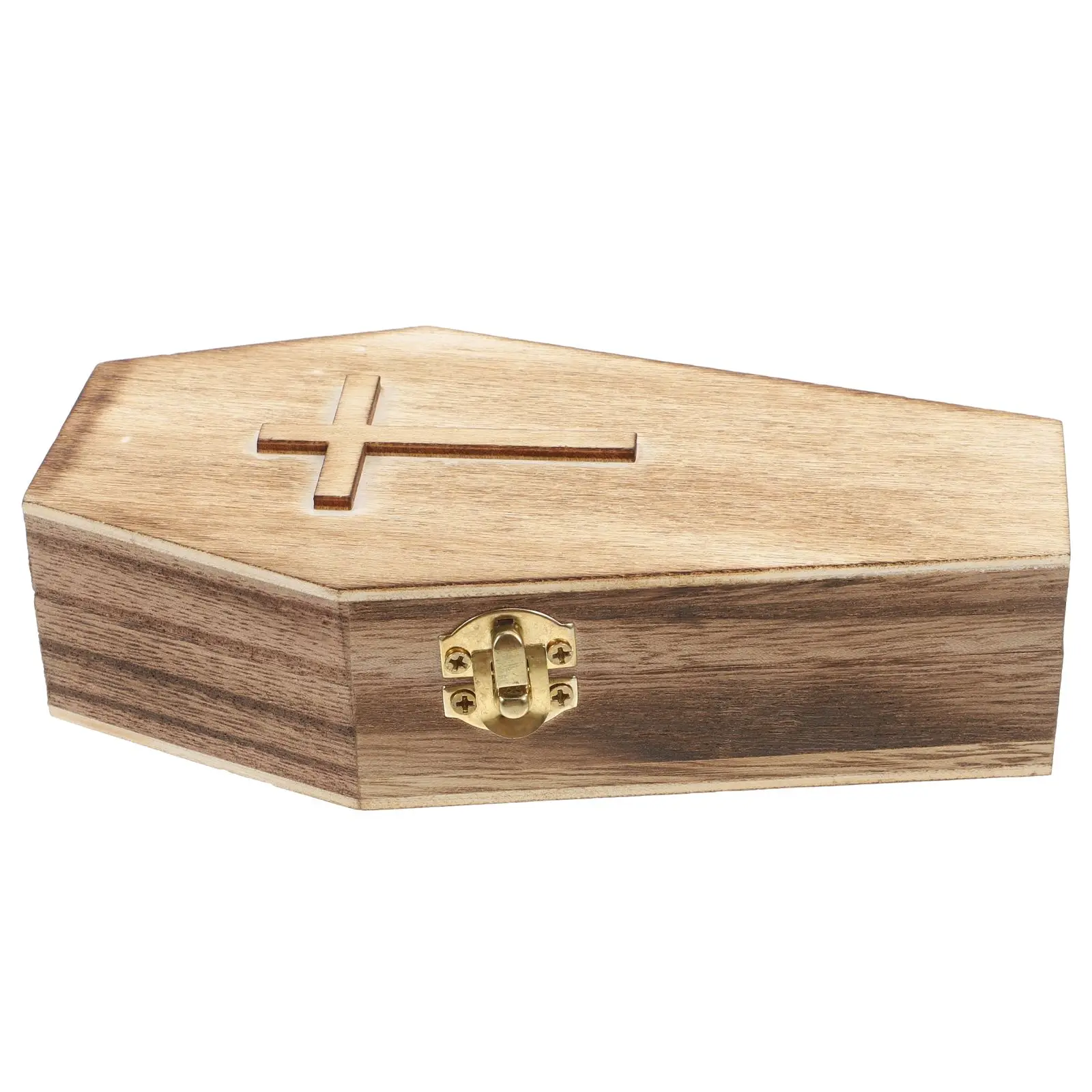 

Coffin Shaped Jewelry Box Small Coffin Box Earring Holder Halloween Decor Wooden Travel Lightweight Portable Reusable