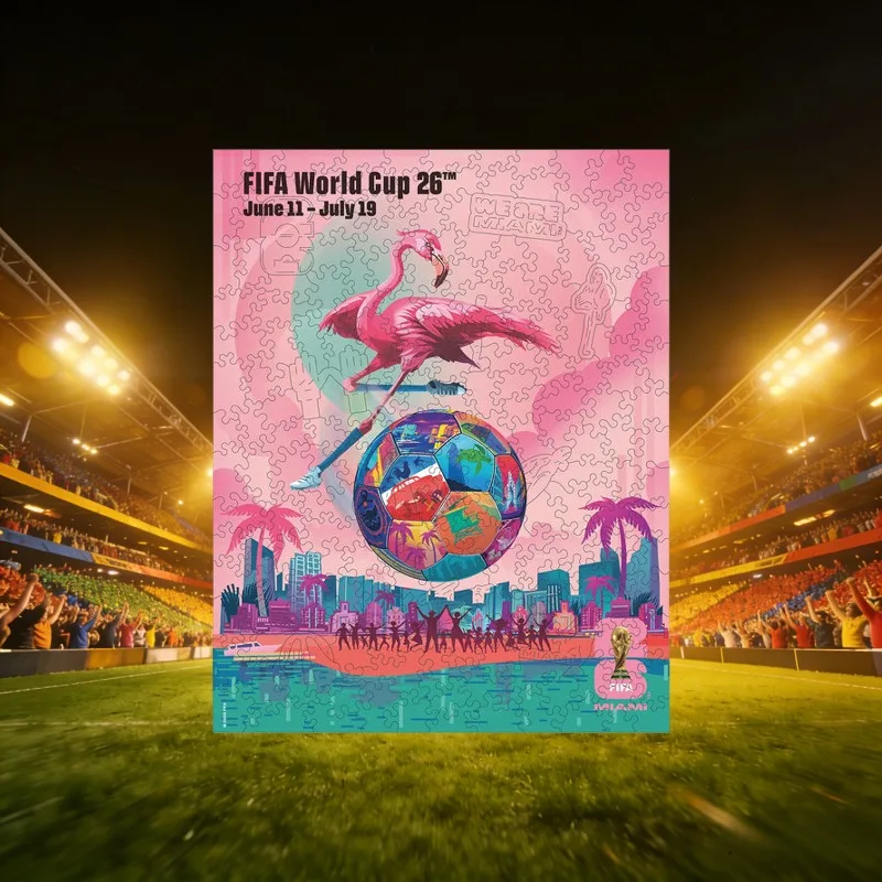 

Официальные деревянные пазлы FIFA для взрослых, 200 элементов, 9,3*11,8 дюймов, Чемпионат мира, подарок для футбольных фанатов, креативная рекламная игрушка и тренажер для мозга