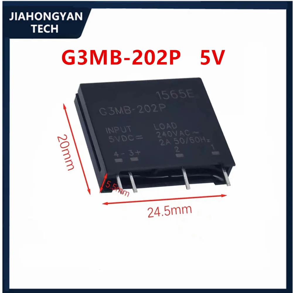 5PCS 10PCS Small solid state relay G3MB-202P 5v,12v,24v DC control AC SSR four-pin solid