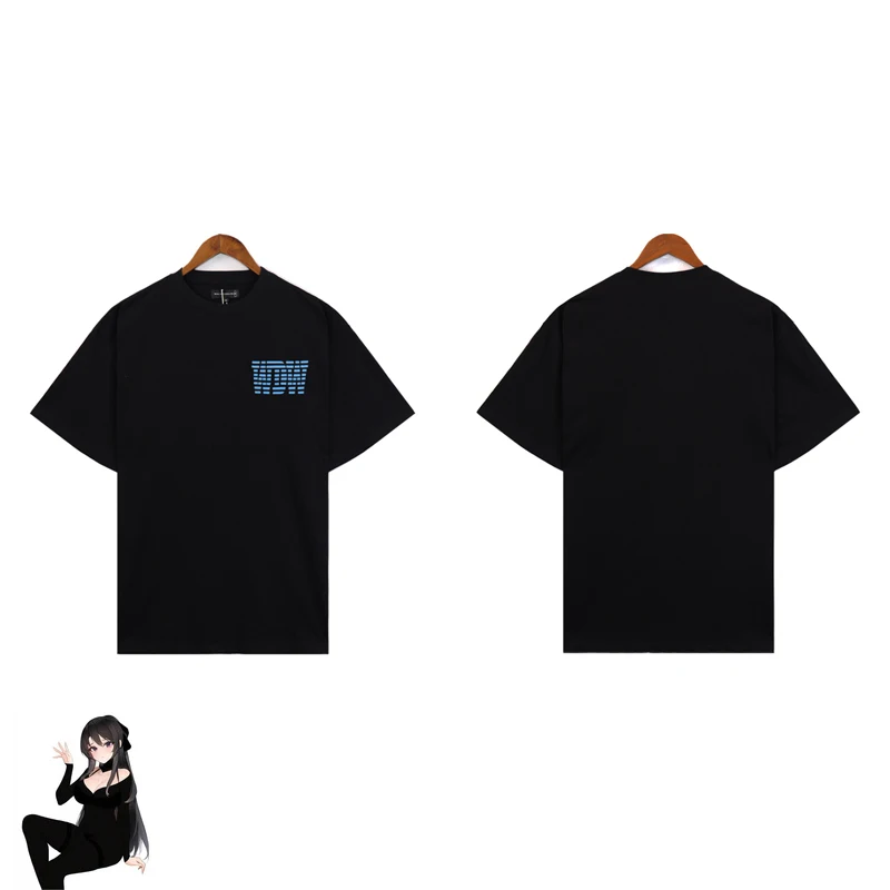 Blue Embroidery WDW Logo Who Decides War T-Shirt Men Women High Quality Oversize White Black Casual T Shirt Tops