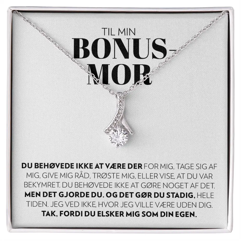 To My Bonus Mom Mother Necklace Gift Women Mor Love Drop Pendant Necklaces Fashion Jewelry 2025 New Hot Dropshipping