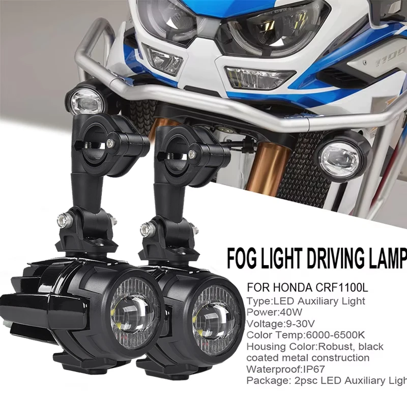 

Motorcycle Accessories Fog Lights For Honda CRF1100L CRF 1100L CRF1100 L Africa Twin LED Auxiliary Fog Light Driving Lamp