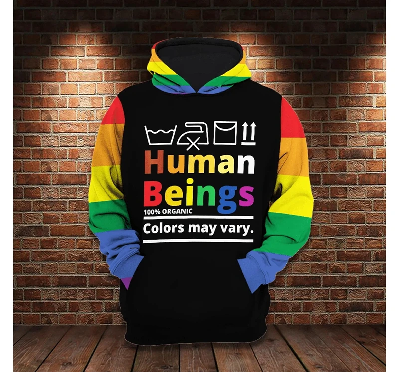 Lgbt Rainbow Hoodie Unisex 3d Printed Sweatshirts Popular Cool Pullover Long Sleeve Streetwear Fashion Gay Lesbian Clothing Tops #3