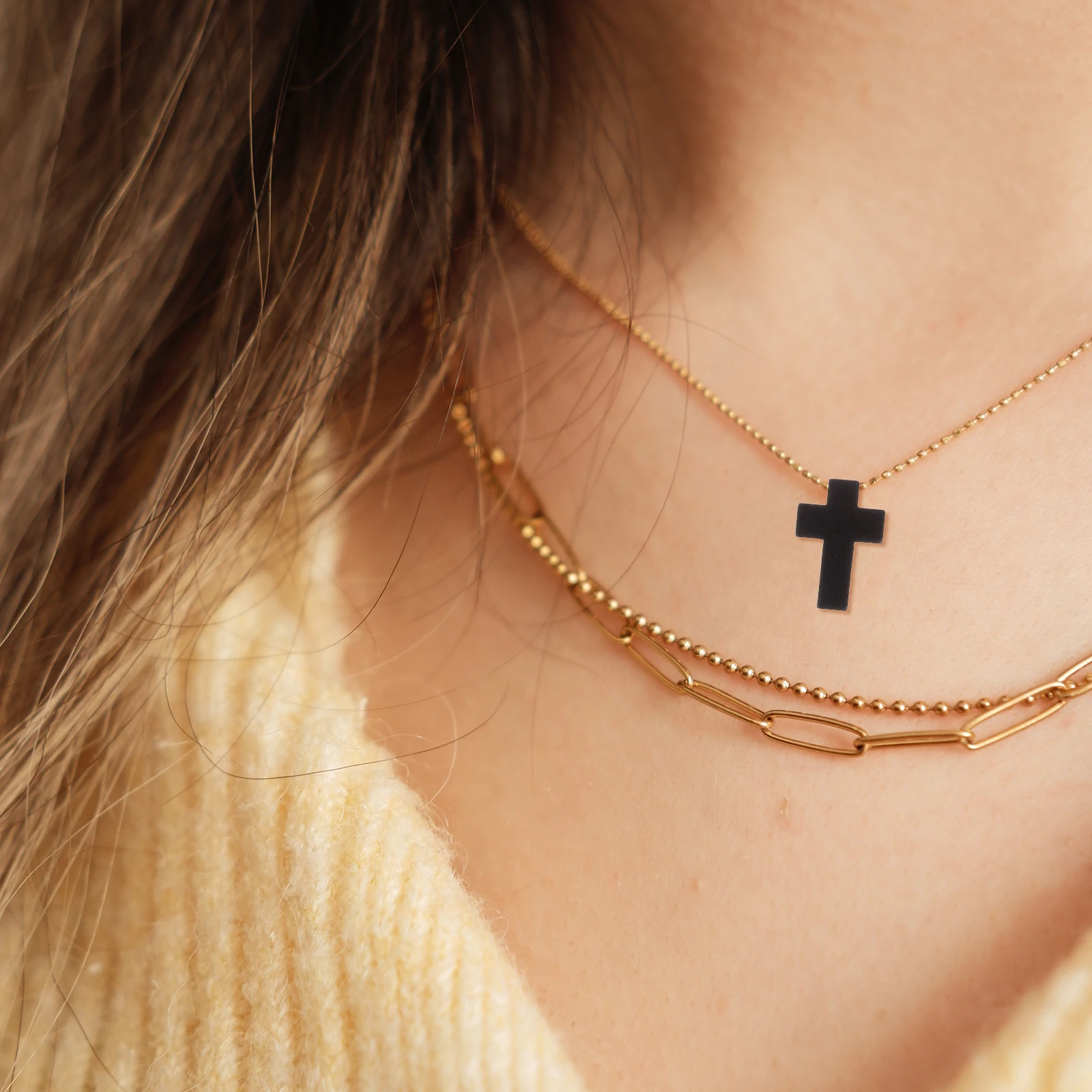 

60 Pcs Wooden Cross Pendant Jewelry English Crosses Charms for Diy Bracelet Craft Making Small Tiny