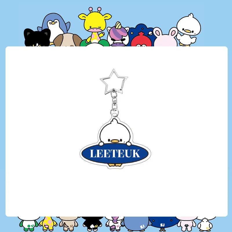 9 قطعة/المجموعة Kpop سوبر جونيور سوق الاكريليك سلاسل المفاتيح ظهره اكسسوارات زينة Donghae Eunhyuk لطيف الطباعة المشجعين هدية