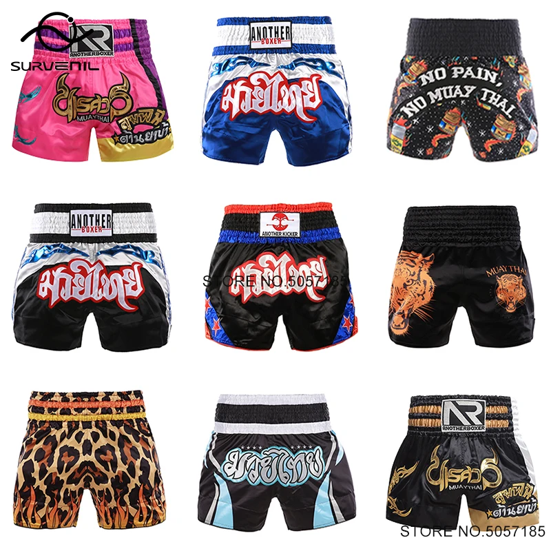 

Short Muay Thai Man Boxing Shorts Womens Child Embroidery MMA Kickboxing Shorts Unisex Fighter Martial Arts Training Clothing