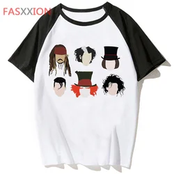 Johnny Depp summer top tshirt male couple kawaii grunge graphic tees t-shirt streetwear couple clothes