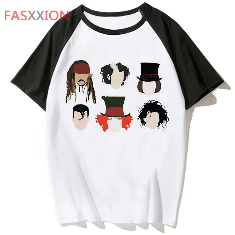 Johnny Depp summer top tshirt male couple  kawaii grunge graphic tees t-shirt streetwear couple clothes