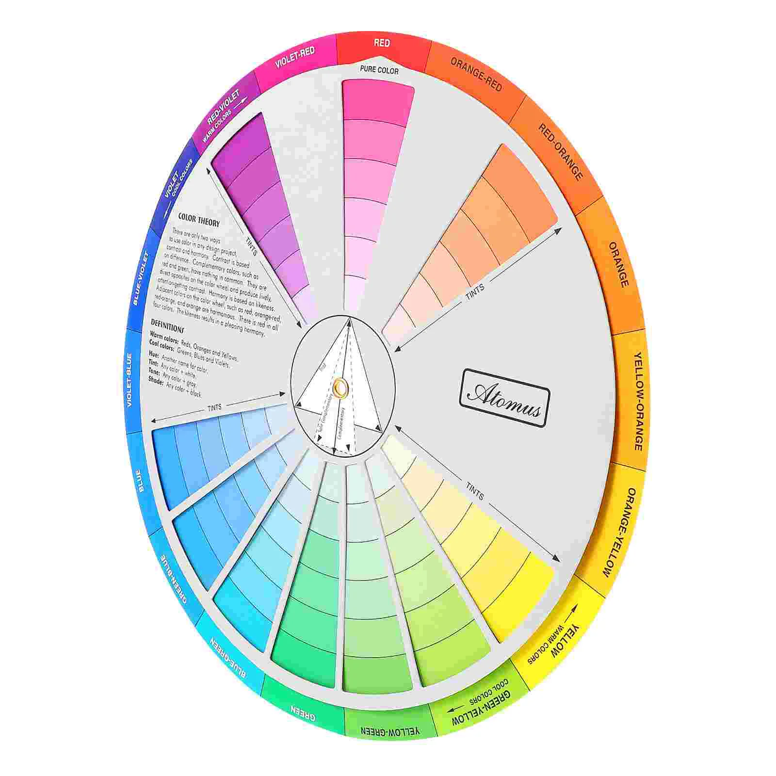

Wheel Chart Mixing Color Matching Board Paint Guide Blending Circle Makeup Artist Theory Learning Complementary
