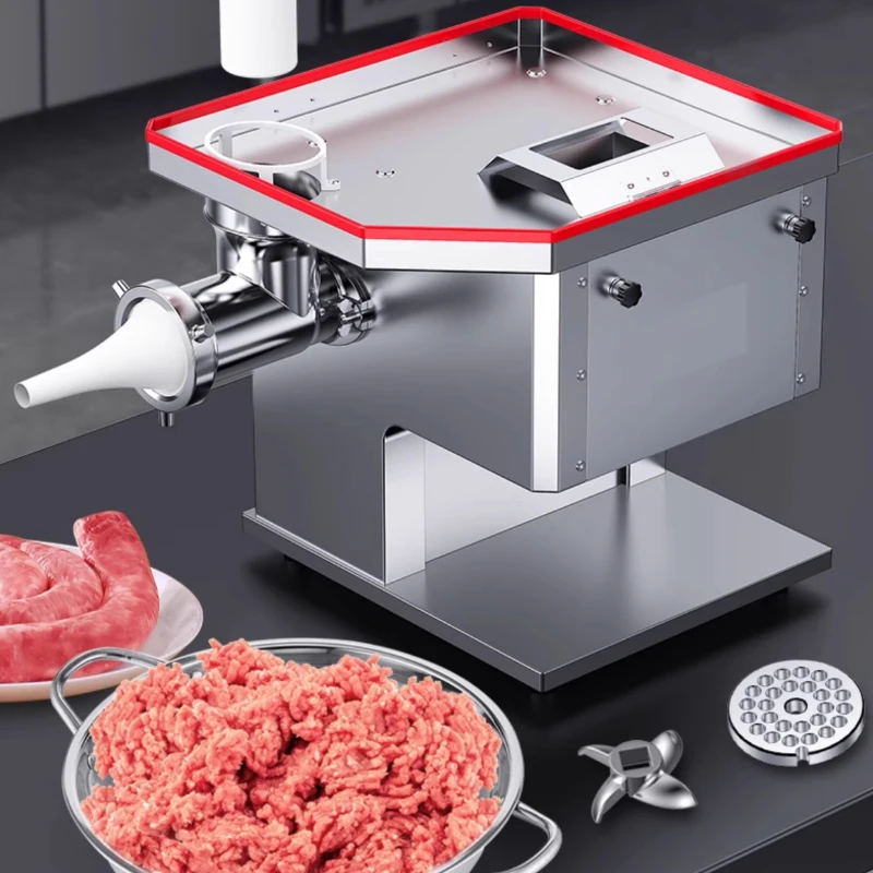 새로운 고기 슬라이서 고기 분쇄기 올인원 상업용 다기능 고기 슬라이서 파쇄 및 다이싱 주방 장비