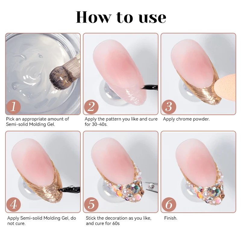 NICOLE DIARY Wave Liner Gel Nail Polish Semi Permanent Solid Molding Gel For DIY Painting Drawing Manicure Nails