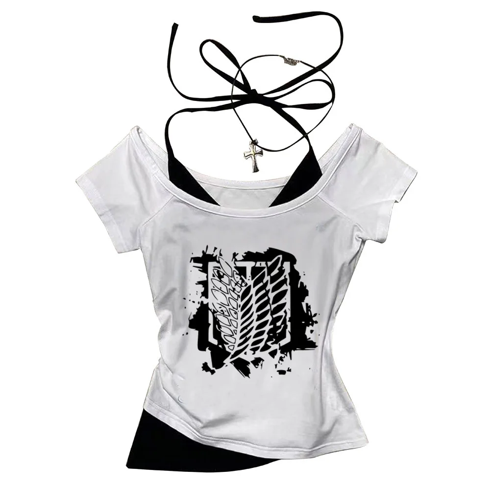 ataque-em-tita-colheita-topo-fino-ajuste-bonito-babydoll-streetwear-2025-coquete-2000s-bonito-estetica-meninas-roupas