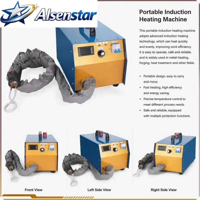 Frequency Induction Heating Machine 220V Electromagnetic Melting Furnace Quenching Heating Equipment Copper Pipe Welding Machine