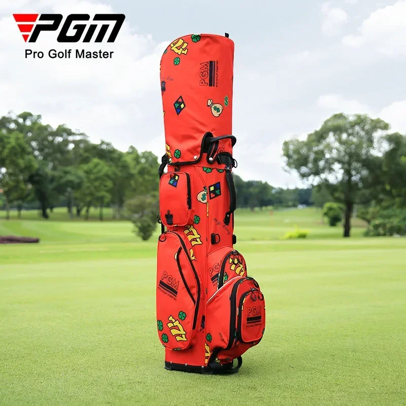 PGM Men Women Golf Stand Bags Ultra-light Nylon Graffiti Bag Large Capacitytraining Accessory Hold 14pcs Clubs 2.7kg QB111