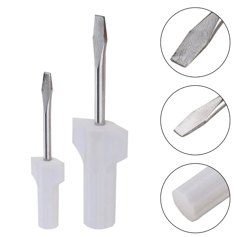 2 Pcs Screwdriver Flat Head 15/25mm Plastic Handle For Domestic Sewing Machine Repairing Household Manual Tools Gadgets