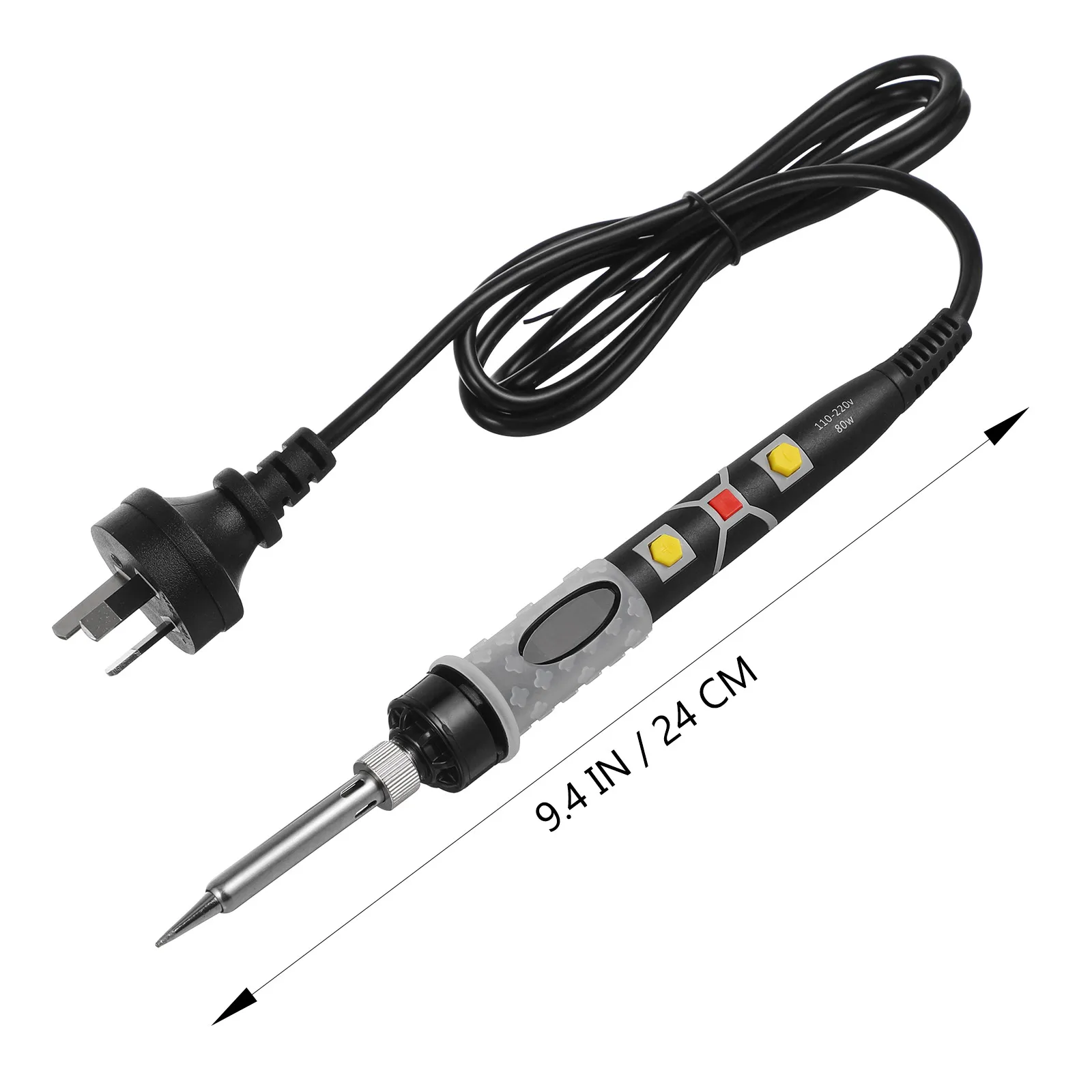 10pcs 80W Adjustable Temperature Soldering Iron Kit Digital Display Electric Tools AU Plug Random Bag Color