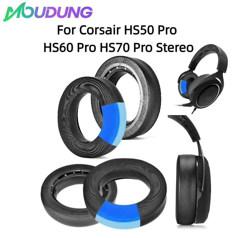 

Replacement Earpads Foam Ear Pads for Corsair HS50 Pro HS60 Pro HS70 Pro Stereo Headphones Earmuff Earphone Sleeve Headset