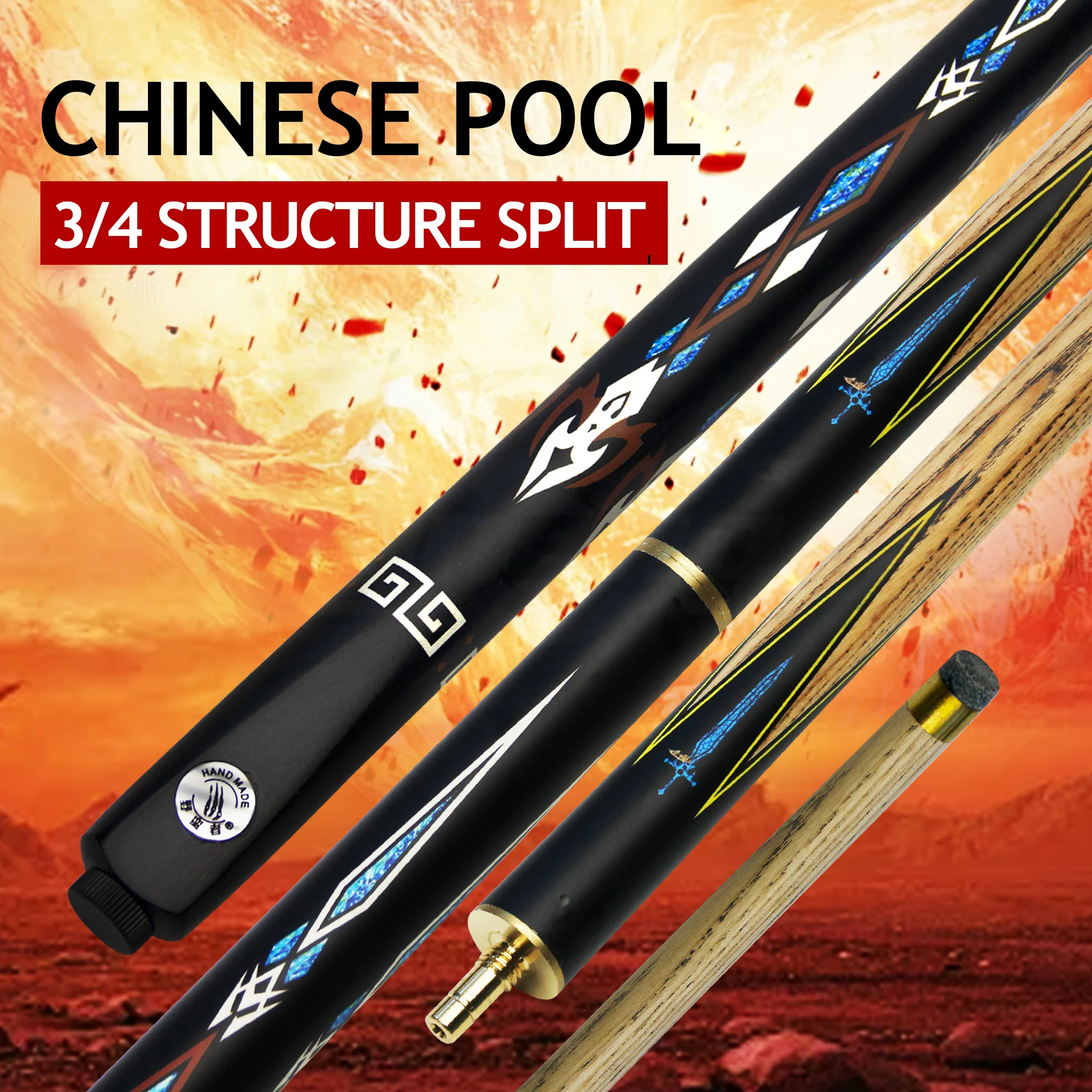 

Кий для пула 3/4 с наконечником 10 мм, передняя часть из североамериканского ясеня и рукоятка из орехового дерева, латунный вакуумный соединитель, мастерское исполнение