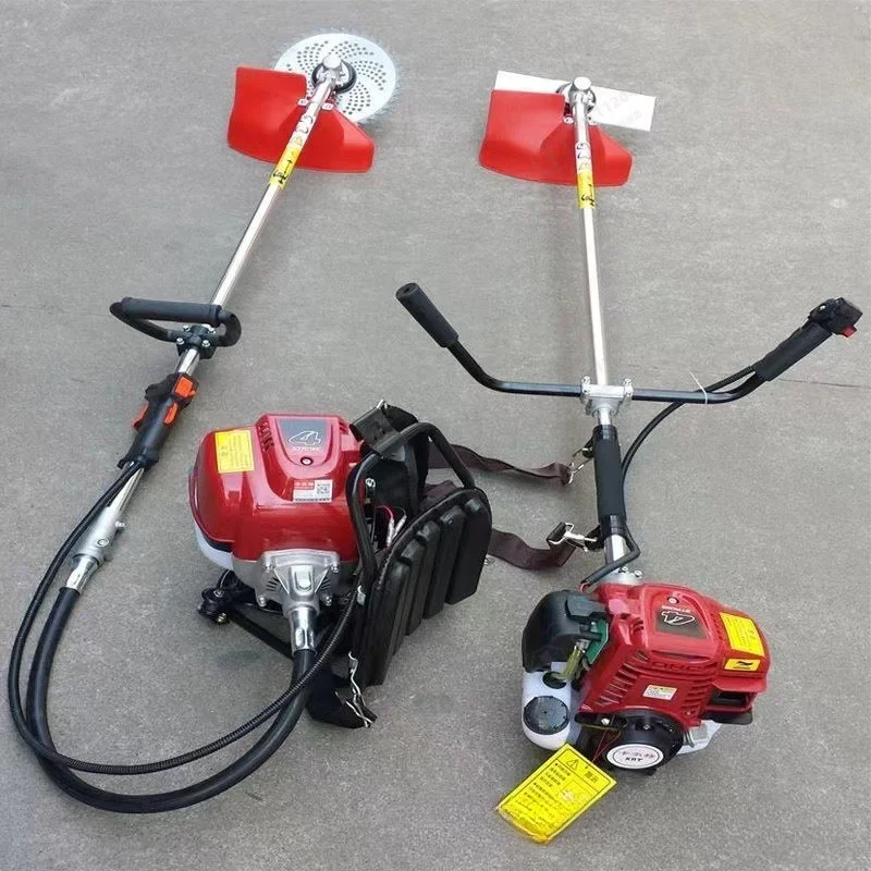 4-Stroke Brush Cutter Backpack Grass Trimmer Lawn Mower for Garden Landscaping Weeding