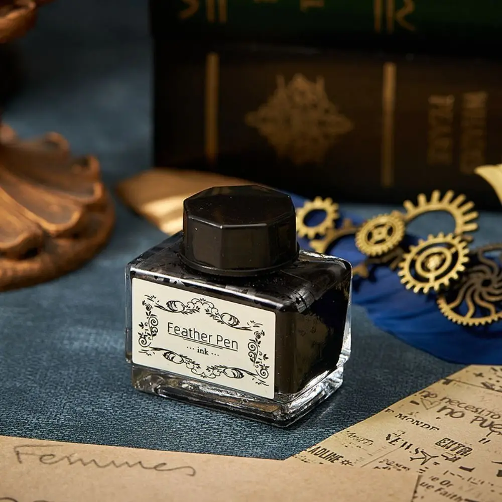 

Retro Punk Dipped in Water Pen European Style Vintage Luxury Metal Signature Pen Replaceable 5 Nib Fountain Pen Feather Pen