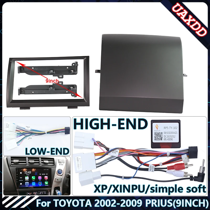 Voor TOYOTA 2002-2009 PRIUS 9 INCH Auto cd Radio Android Stereo audio scherm multimedia video speler navigatie kabel Harnas frame