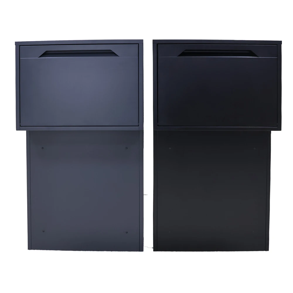 Box Powder Coated Metal with Key Lock Safe Locking Parcel Drop Wall-Mounted Mailbox Outdoor Garden Steel Mail Drop