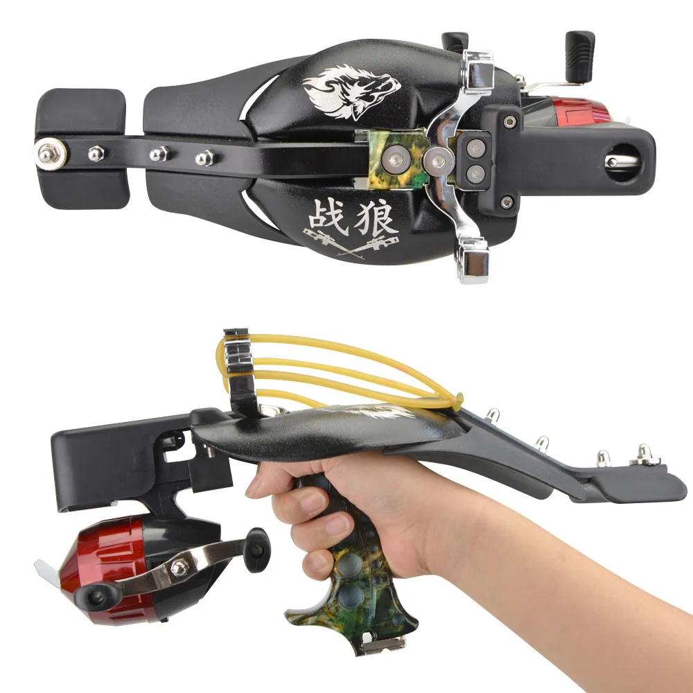 

1pc Hunting Archery Fishing Slingshot Set Powerful Bowfishing Steel Ball Fish Dart Dual-purpose Catapult Shooting Accessories