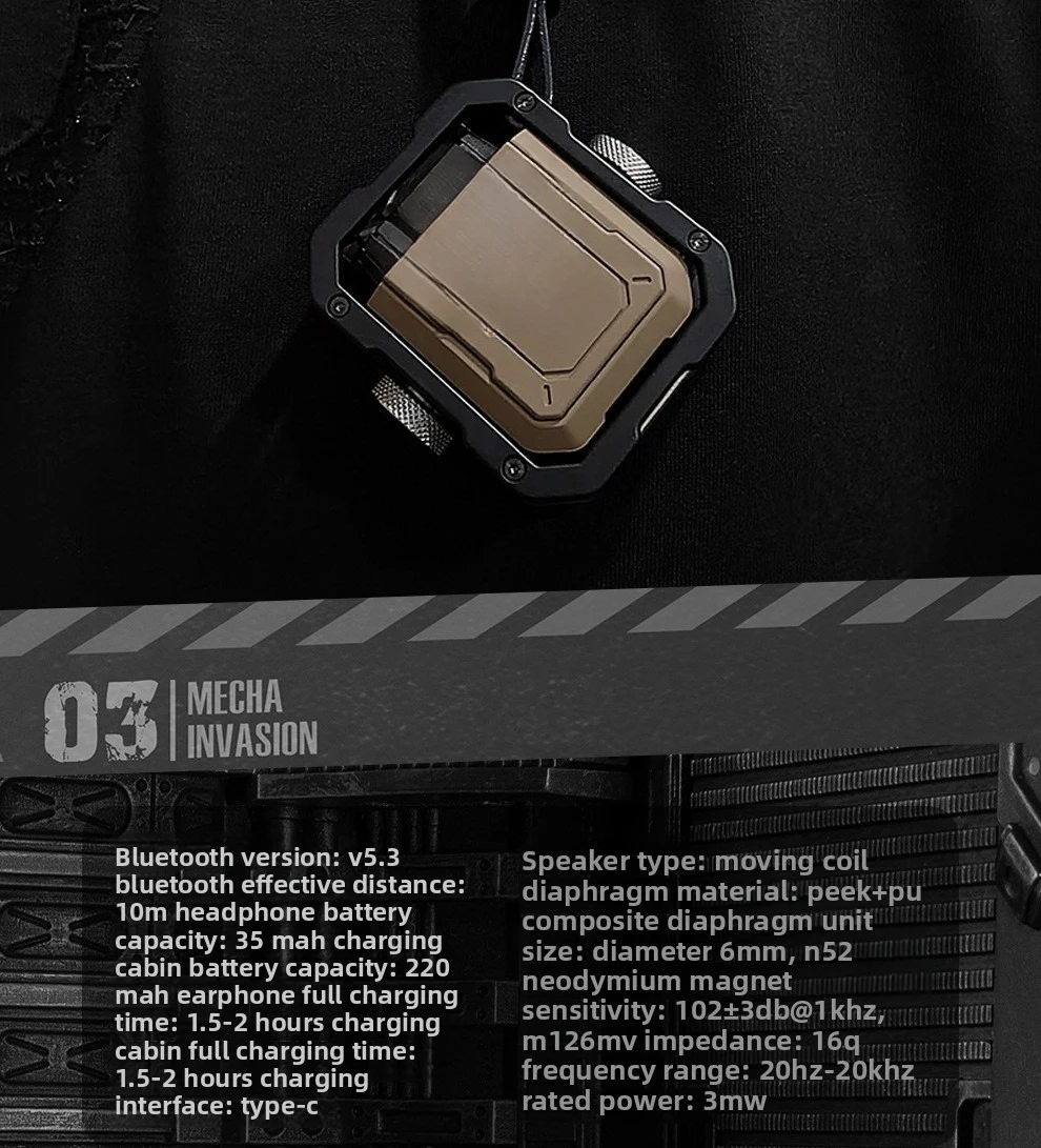 Echtes kabelloses Bluetooth-Headset Cyberpunk Fingertip Game Ultra High Definition Call